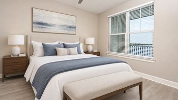 Ceiling fans in primary bedroom and living room